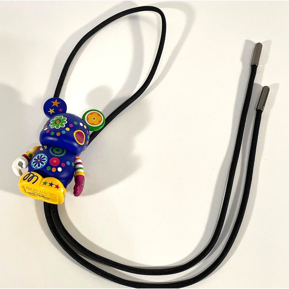 Bolo Tie Custom Disney Mickey Urban Art Beaded Beads Flowers Prom Fun Gift